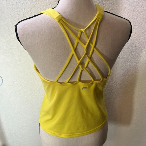 Fabletics Yellow Strappy Tank with Built in Bra- Size M - Picture 12 of 12